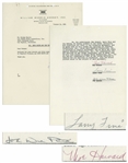 Snow White and the Three Stooges 1960 Contract Signed by Moe Howard, Larry Fine & Joe DeRita -- 22pp. Contract & Letters Regarding Film Include Compensation, Etc. -- 8.5 x 11, Near Fine